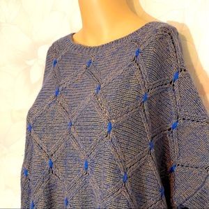 MOTH Anthropologie Diamond Weave Oversized Sweater S/M